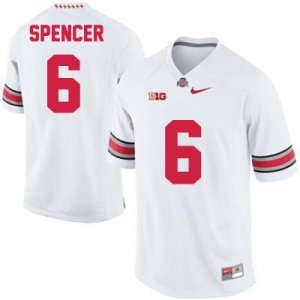Men's NCAA Ohio State Buckeyes Evan Spencer #6 College Stitched Authentic Nike White Football Jersey SV20U11EZ
